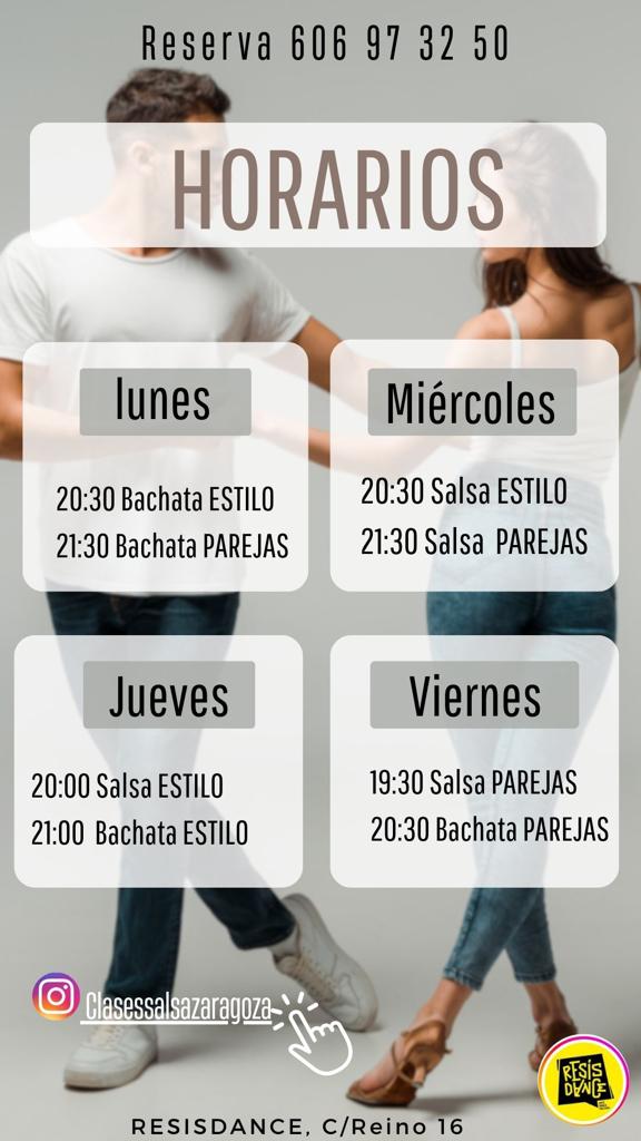 Horarios de Clases de Bachata y Salsa en Zaragoza