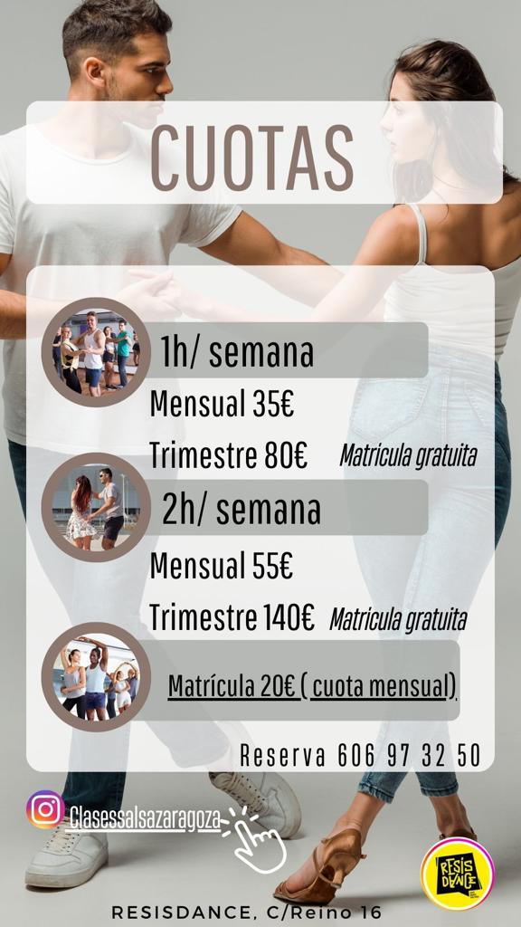 Precios de Clases de Bachata Sensual y Salsa en Zaragoza
